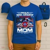 Proud 82nd Airborne Paratrooper Mom Us Flag Meaningful Gift Veteran Mother Funny T-Shirt thumb 6