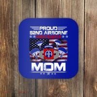 Proud 82nd Airborne Paratrooper Mom Us Flag Meaningful Gift Veteran Mother Funny Coaster thumb 0
