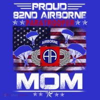 Proud 82nd Airborne Paratrooper Mom Us Flag Meaningful Gift Veteran Mother Funny Polo thumb 2