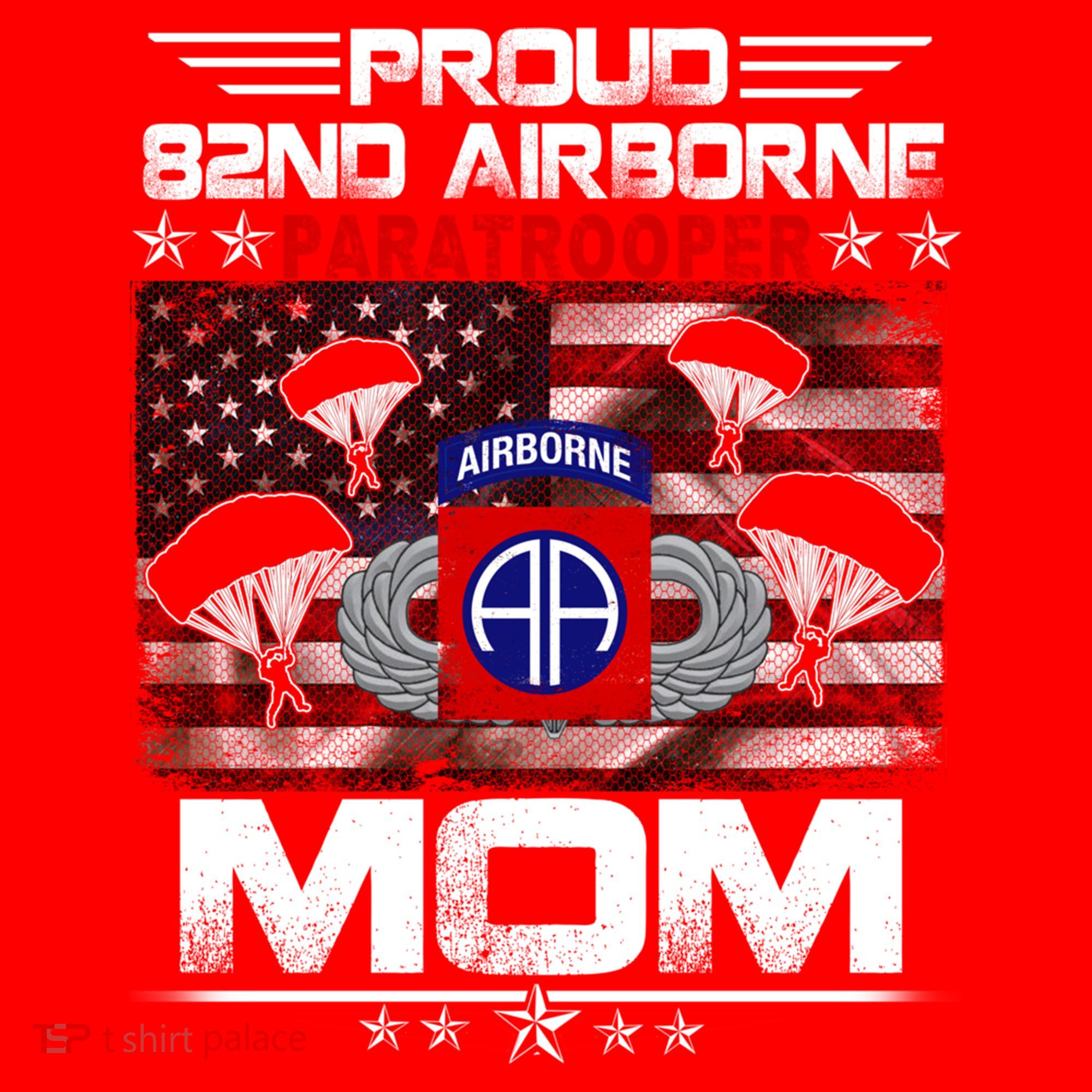 Proud 82nd Airborne Paratrooper Mom Us Flag Meaningful Gift Veteran Mother Funny Santa Hat