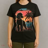 Poodle 80s Sunset Vintage Retro Style T-Shirt thumb 4