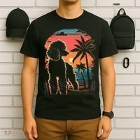 Poodle 80s Sunset Vintage Retro Style T-Shirt thumb 6