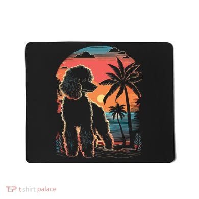 Poodle 80s Sunset Vintage Retro Style Mousepad