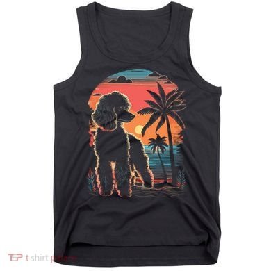 Poodle 80s Sunset Vintage Retro Style Tank Top
