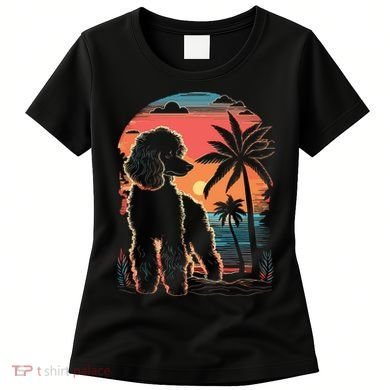 Poodle 80s Sunset Vintage Retro Style Women's T-Shirt