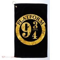 Platform 9 34 Golden Logo Golf Towel thumb 0