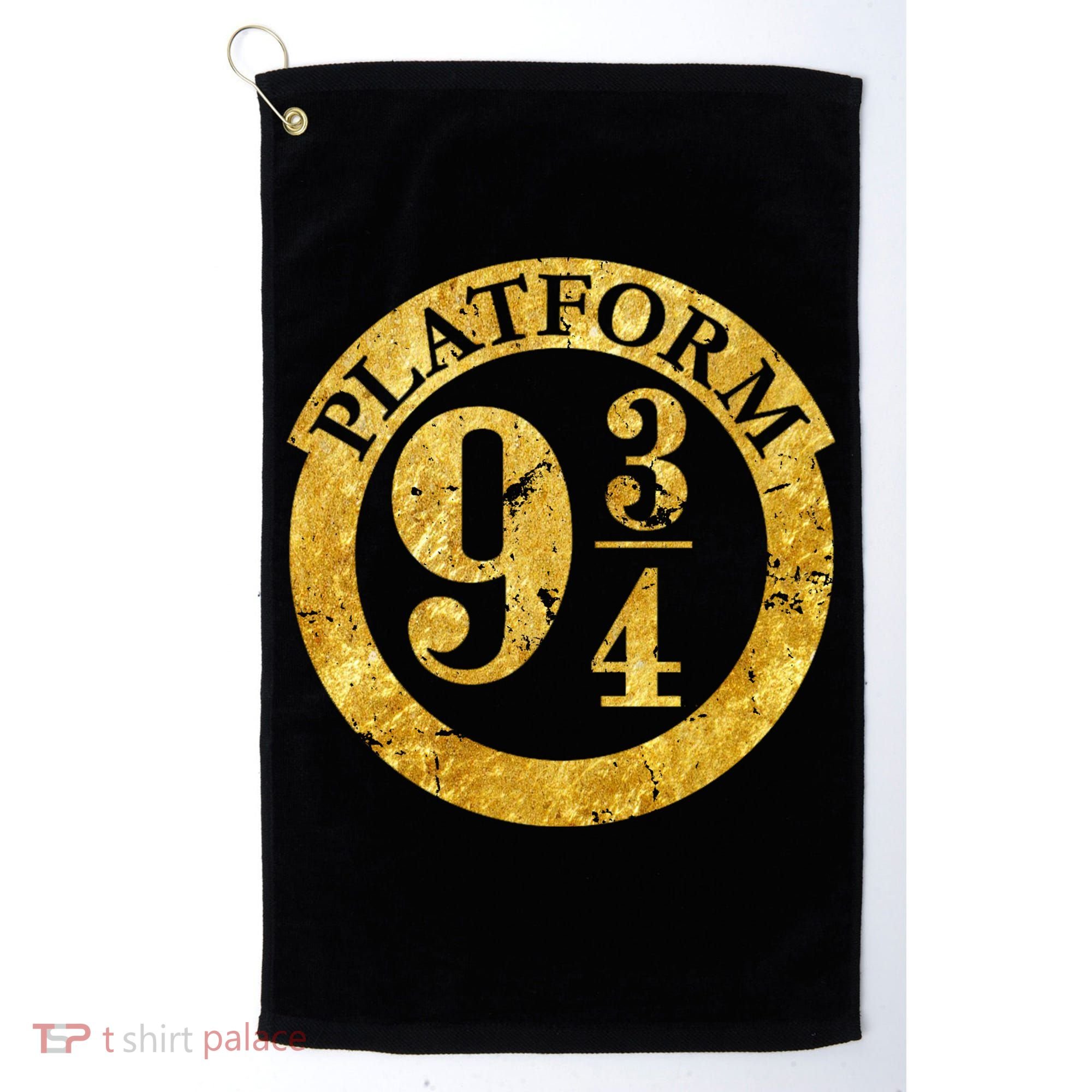 Platform 9 34 Golden Logo Golf Towel