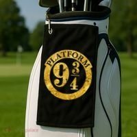 Platform 9 34 Golden Logo Golf Towel thumb 2