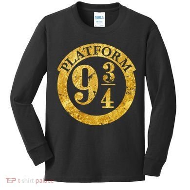 Platform 9 34 Golden Logo Kids Long Sleeve Shirt
