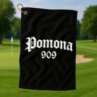 Pomona 909 Area Code Og Chicano Pride Mexican Tattoo Biker Golf Towel thumb 1