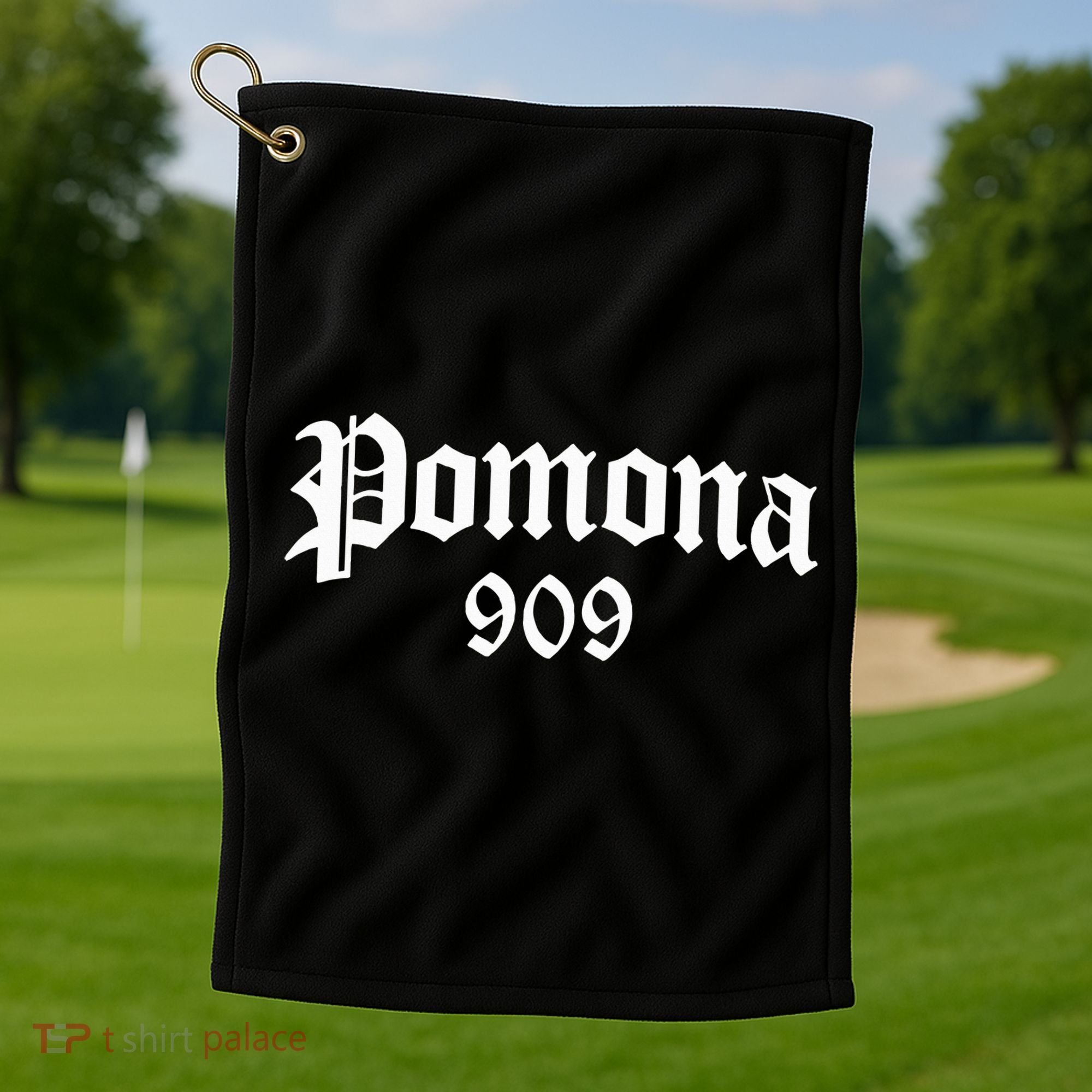 Pomona 909 Area Code Og Chicano Pride Mexican Tattoo Biker Golf Towel