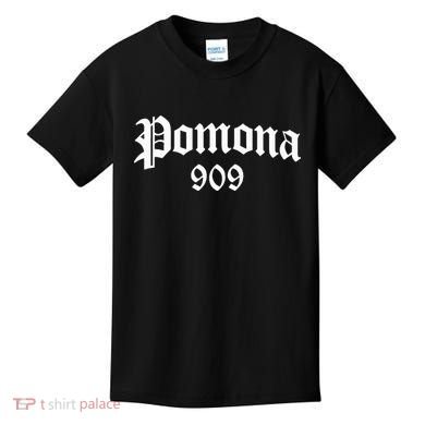 Pomona 909 Area Code Og Chicano Pride Mexican Tattoo Biker Kids T-Shirt