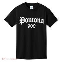 Pomona 909 Area Code Og Chicano Pride Mexican Tattoo Biker Kids T-Shirt thumb 0