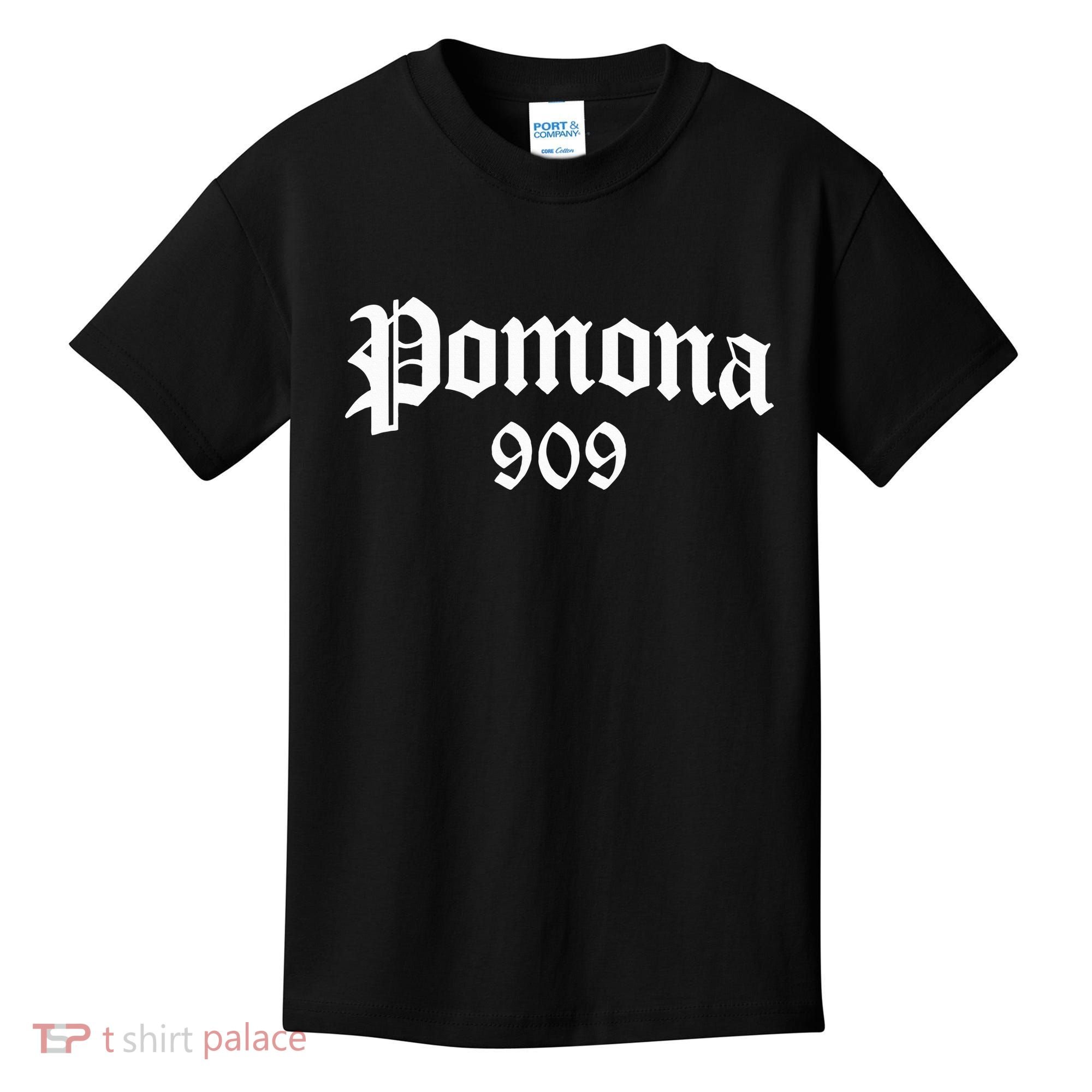 Pomona 909 Area Code Og Chicano Pride Mexican Tattoo Biker Kids T-Shirt