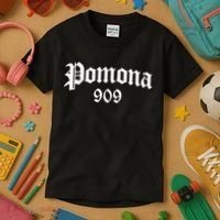Pomona 909 Area Code Og Chicano Pride Mexican Tattoo Biker Kids T-Shirt thumb 3