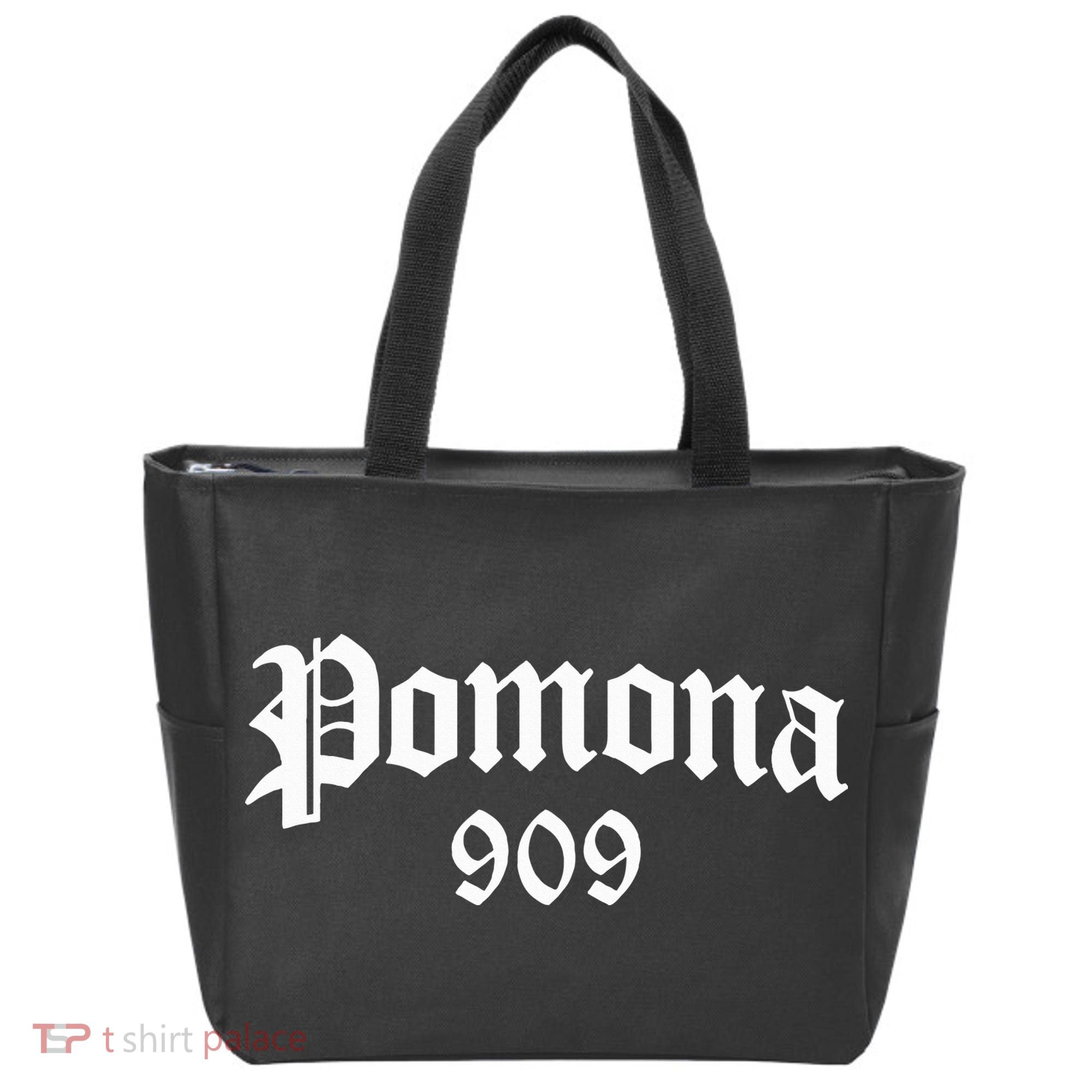 Pomona 909 Area Code Og Chicano Pride Mexican Tattoo Biker Tote Bag