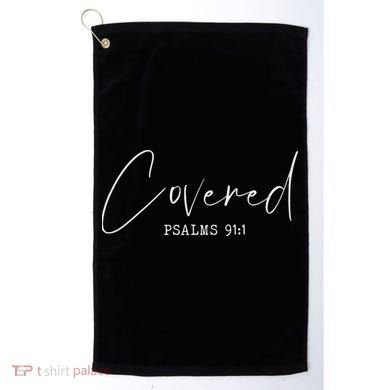 Psalm 911 Christian Prayer Bible Scripture Christ Jesus Golf Towel