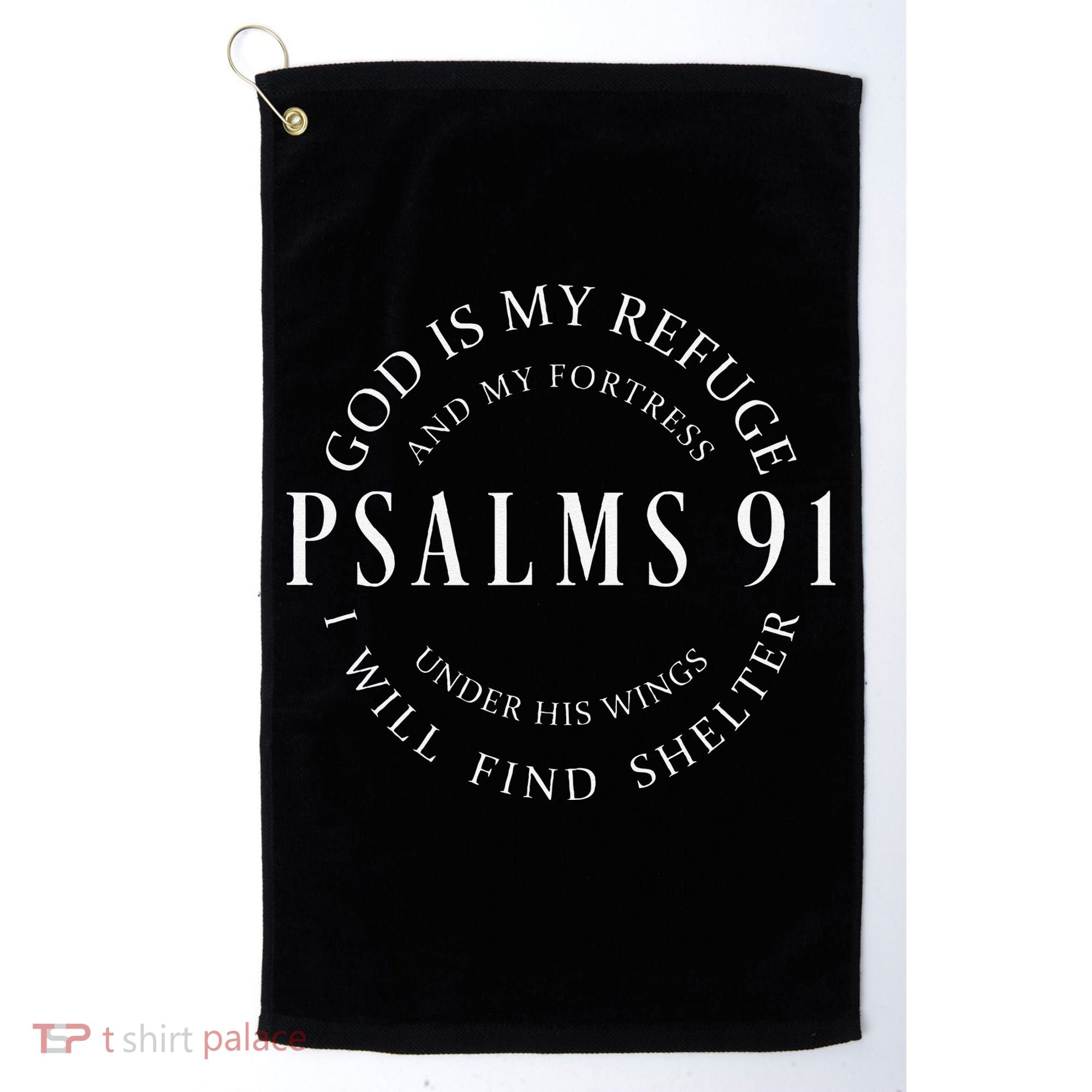 Psalms 91 Christian Blessed Christ Jesus Golf Towel