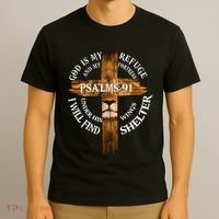 Psalms 91 Christian Blessed Religious Hymn Christ Jesus Love T-Shirt thumb 3