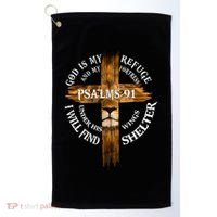Psalms 91 Christian Blessed Religious Hymn Christ Jesus Love Golf Towel thumb 0