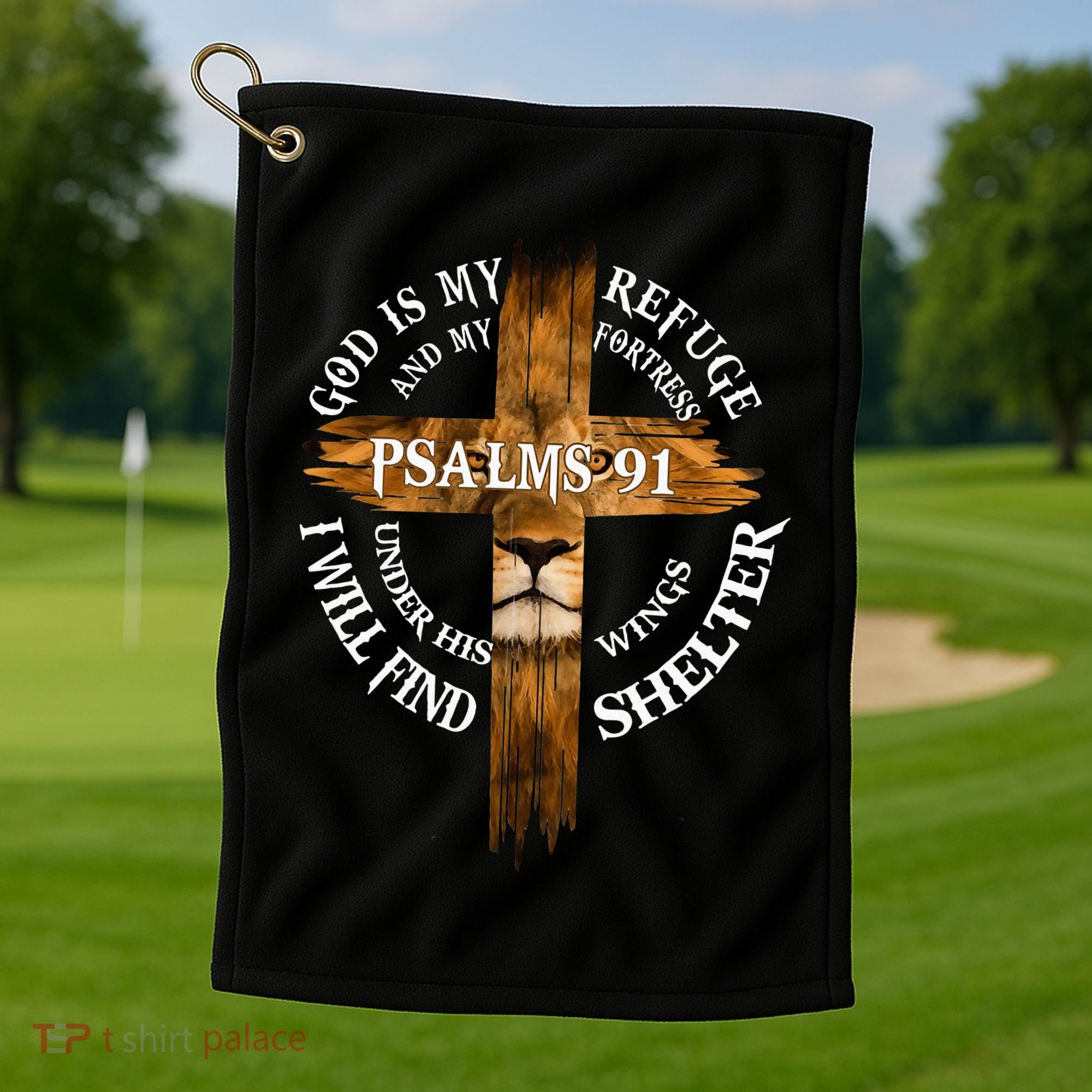 Psalms 91 Christian Blessed Religious Hymn Christ Jesus Love Golf Towel