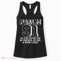 Psalm 91 Christian Bible Verse God Is My Refuge Psalm 91 Women's Tank Top thumb 0
