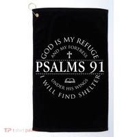 Psalm 91 My Refuge And My Fortress Golf Towel thumb 0