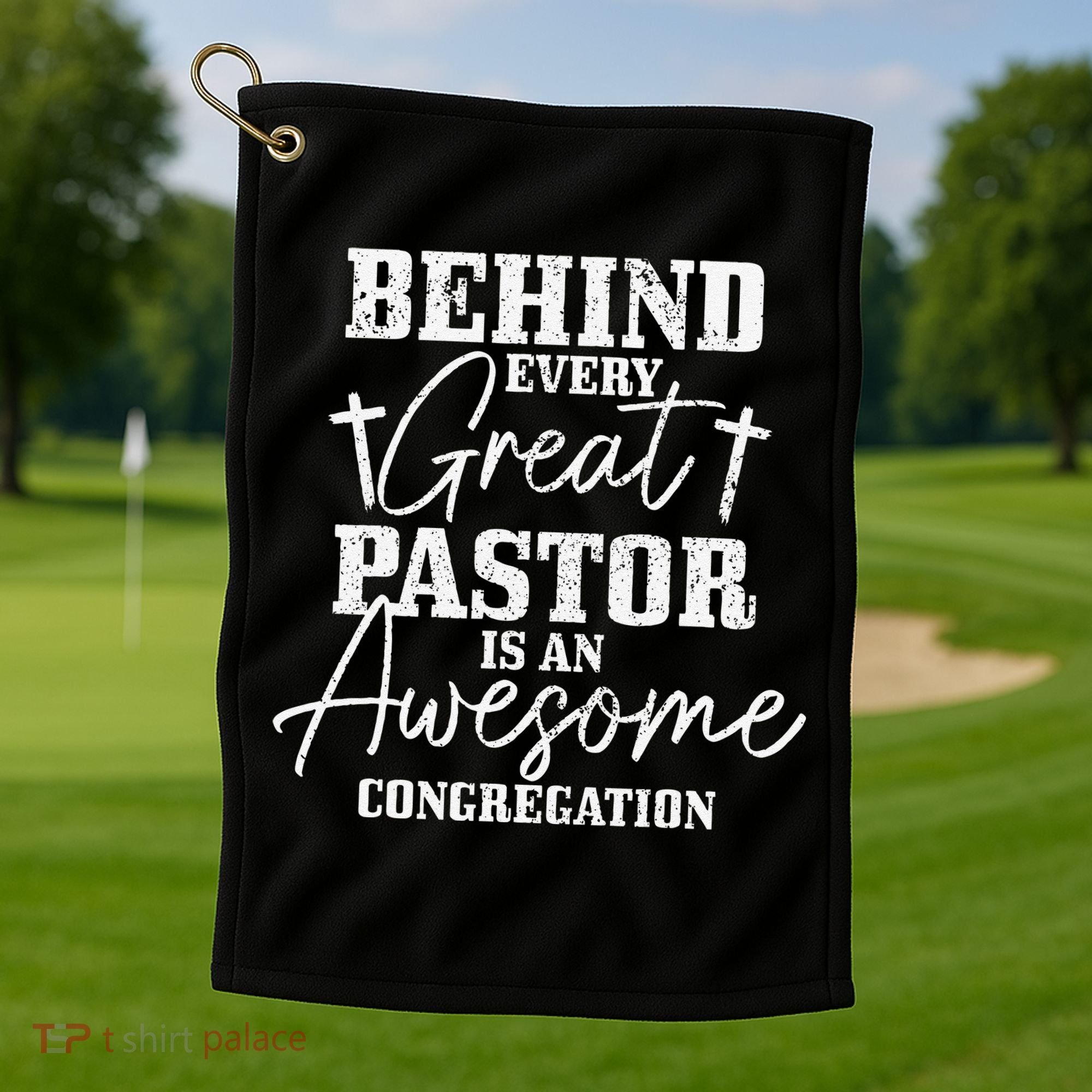 Pastor Appreciation Art Preacher Clergy Christian Golf Towel