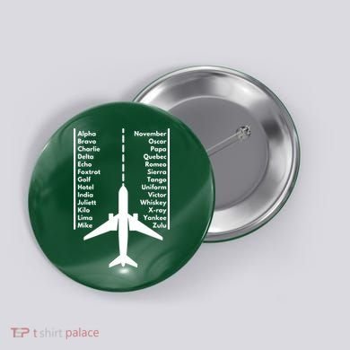 Pilot & Aviation Airplane Button