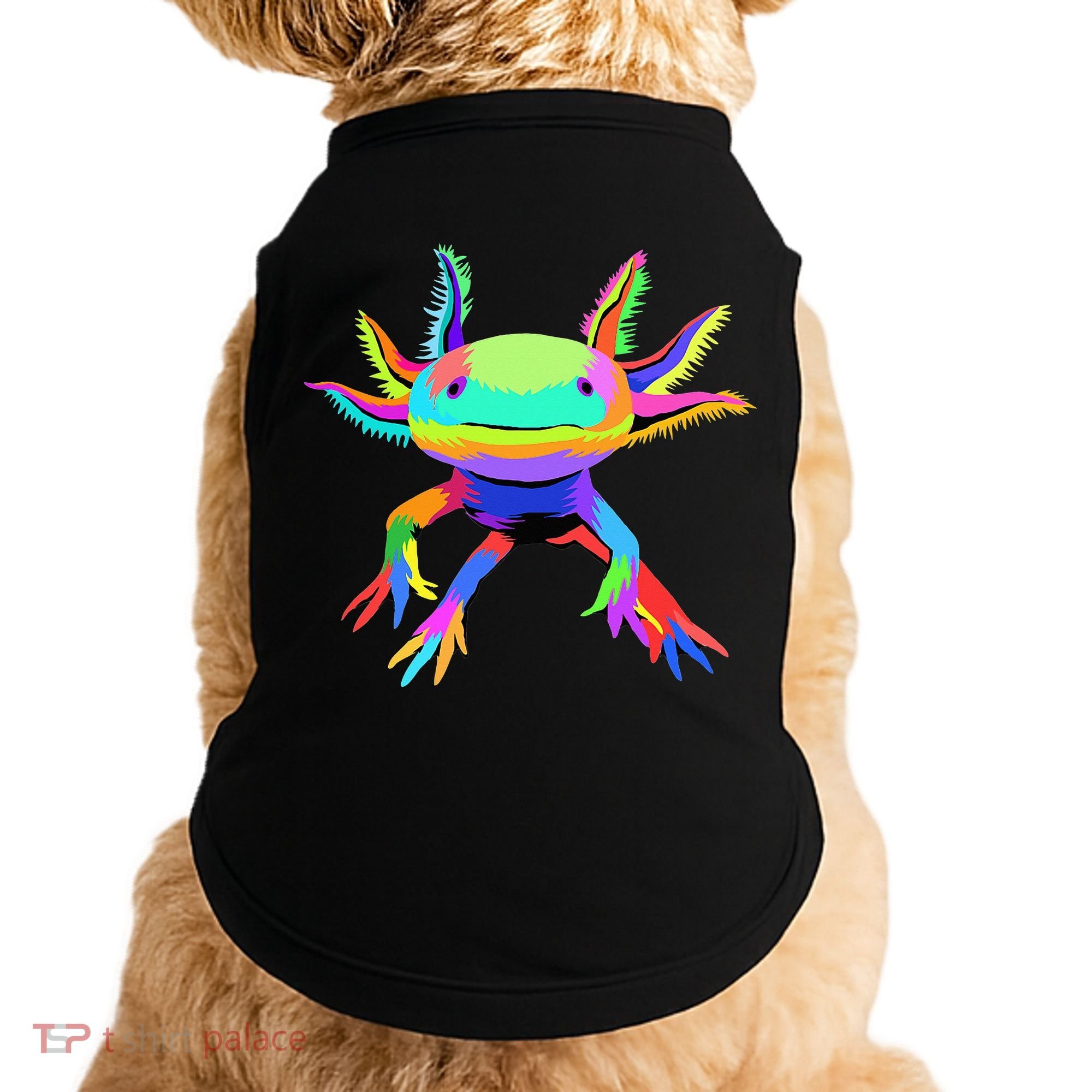 Pop Art Axolotl funny animals lover Doggie Tank