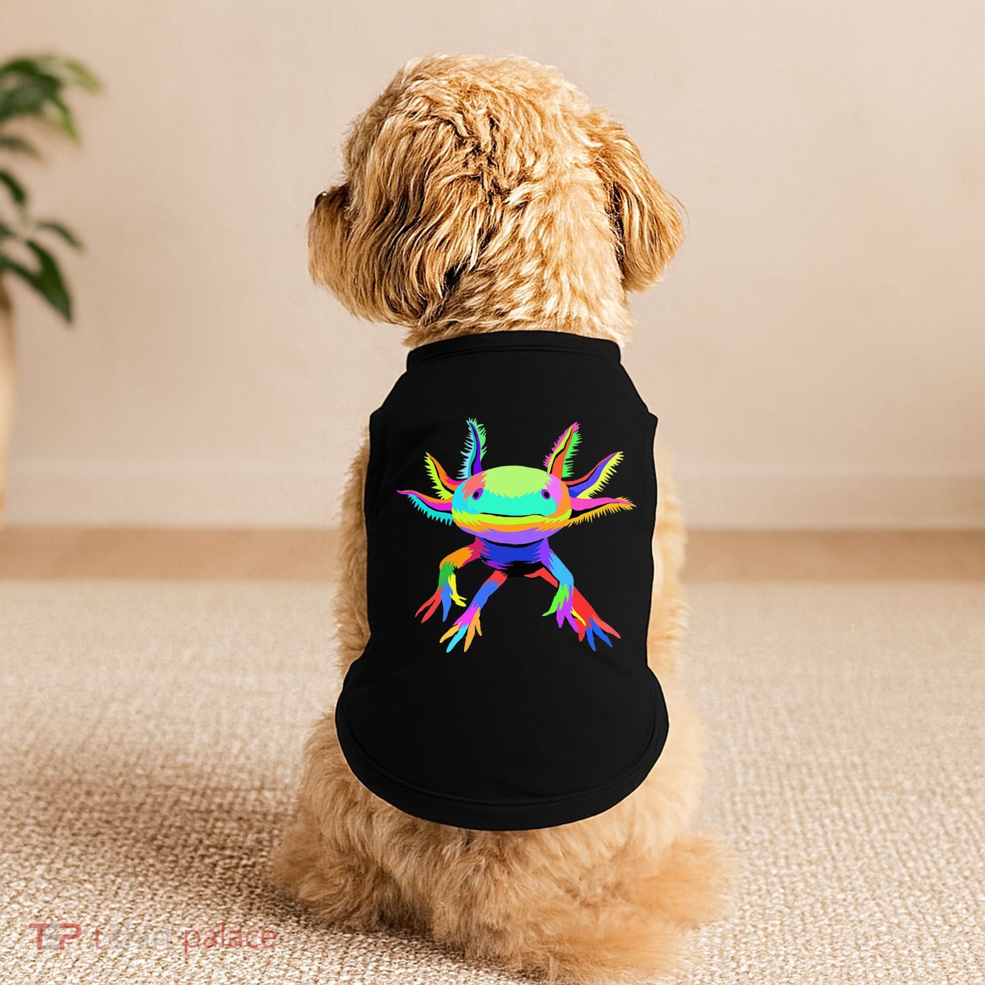 Pop Art Axolotl funny animals lover Doggie Tank