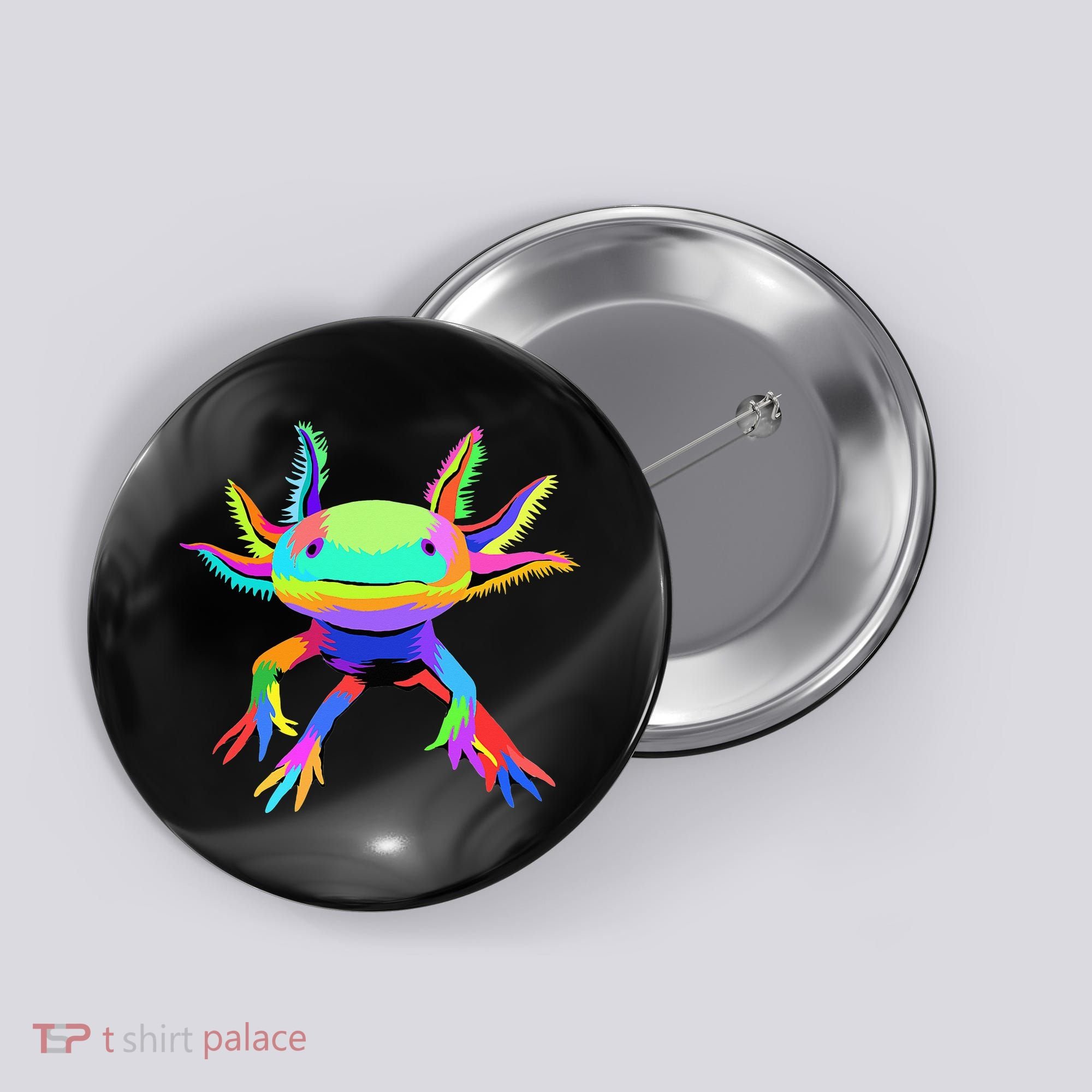 Pop Art Axolotl funny animals lover Button