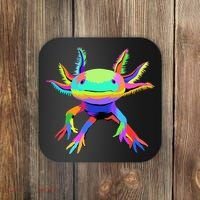 Pop Art Axolotl funny animals lover Coaster thumb 0