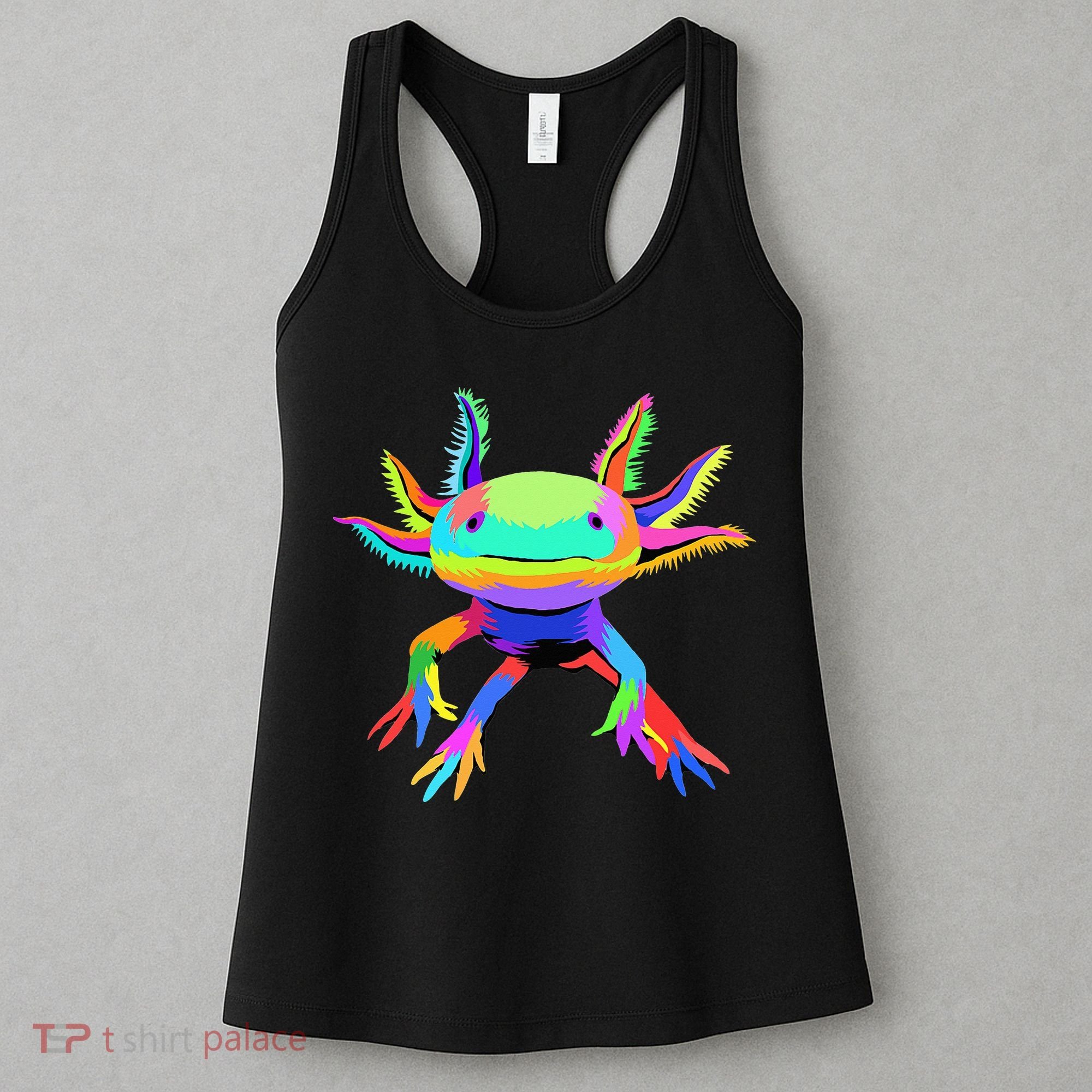Pop Art Axolotl funny animals lover Women's Tank Top