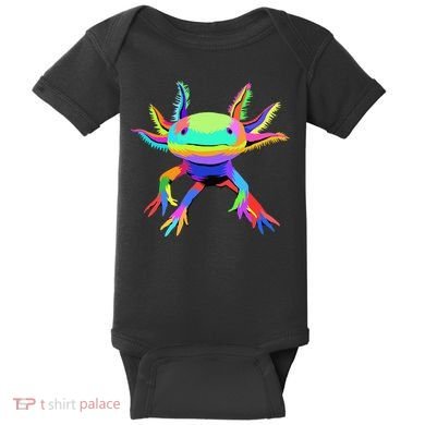 Pop Art Axolotl funny animals lover Baby Bodysuit