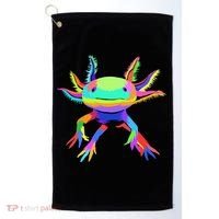 Pop Art Axolotl funny animals lover Golf Towel thumb 0