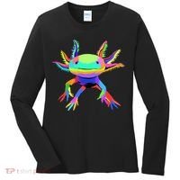 Pop Art Axolotl funny animals lover Women's Long Sleeve Shirt thumb 0