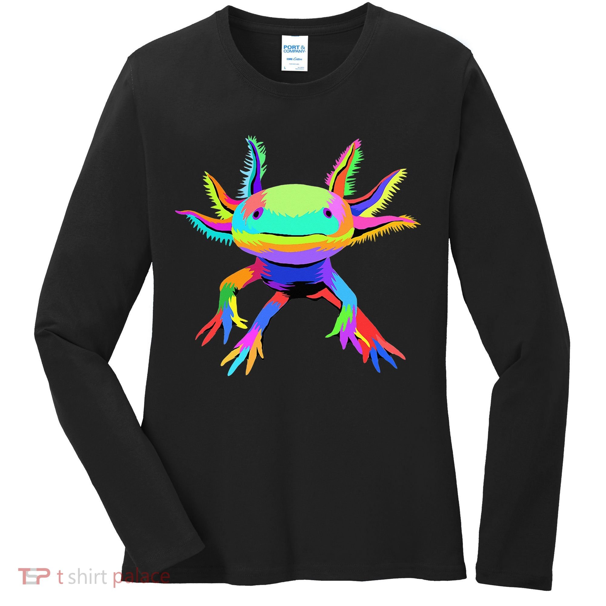 Pop Art Axolotl funny animals lover Women's Long Sleeve Shirt