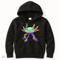 Pop Art Axolotl funny animals lover Kids Hoodie thumb 0