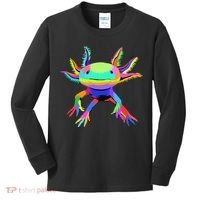 Pop Art Axolotl funny animals lover Kids Long Sleeve Shirt thumb 0