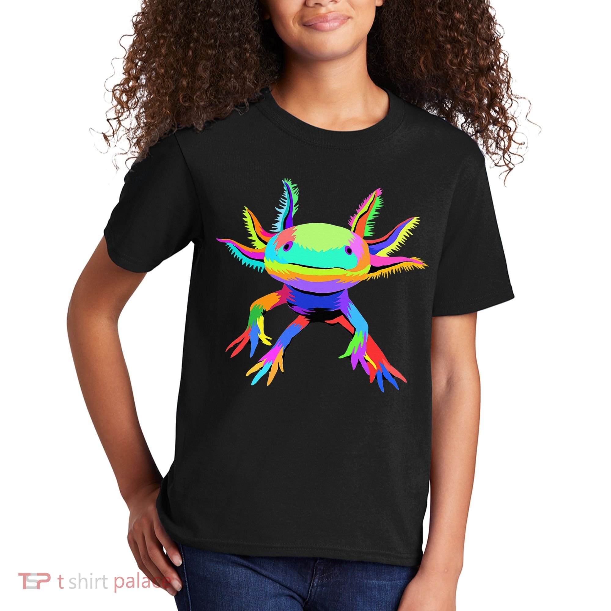 Pop Art Axolotl funny animals lover Kids T-Shirt