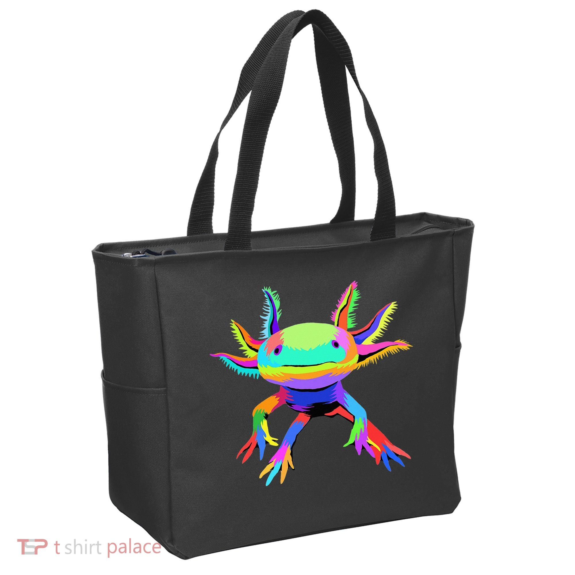 Pop Art Axolotl funny animals lover Tote Bag