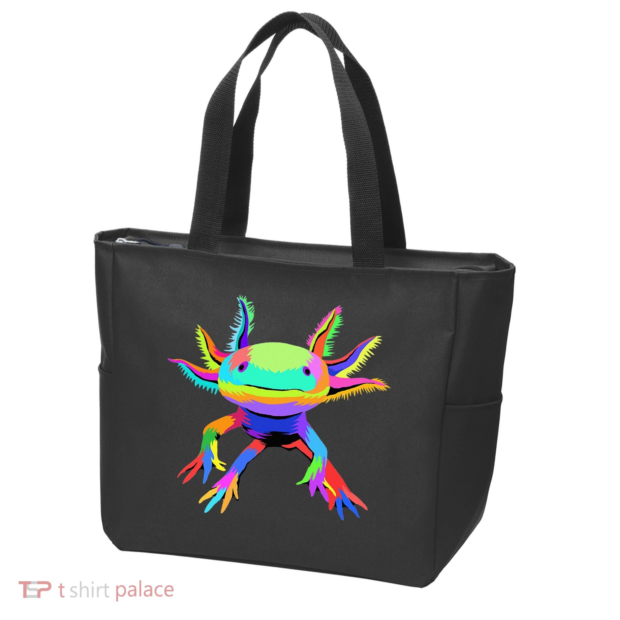 Pop Art Axolotl funny animals lover Tote Bag