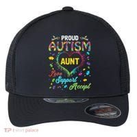 Proud Autism Aunt Love Support Accept Help Awareness Flexfit Unipanel Trucker Cap thumb 0