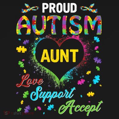 Proud Autism Aunt Love Support Accept Help Awareness Flexfit Unipanel Trucker Cap