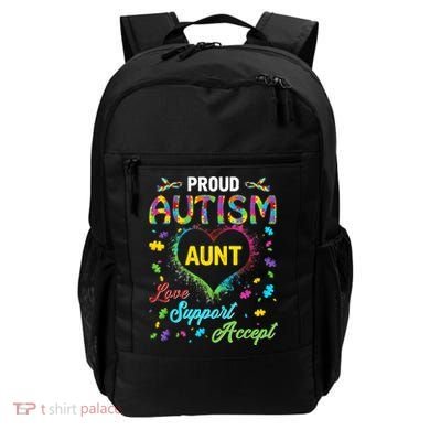 Proud Autism Aunt Love Support Accept Help Awareness Backpack