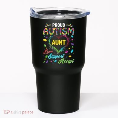 Proud Autism Aunt Love Support Accept Help Awareness Tumbler