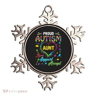 Proud Autism Aunt Love Support Accept Help Awareness Ornament