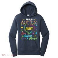 Proud Autism Aunt Love Support Accept Help Awareness Women's Hoodie thumb 0