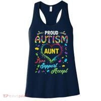 Proud Autism Aunt Love Support Accept Help Awareness Women's Tank Top thumb 0